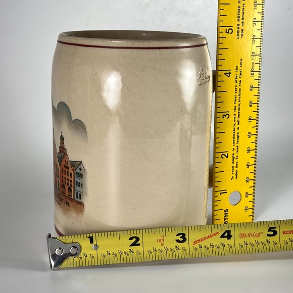 Vtg Frankfurt Romer Beer Stein Mug 1/2L Stoneware German Landmarks Souvenir 20oz - Picture 12 of 13